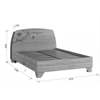 Кровать с основанием 140х200 см Виктория-2 (Мебельсон) - Изображение 3